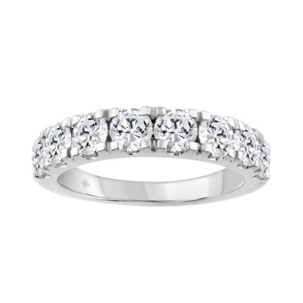 14K WHITE GOLD GOLD 2.00CT ROUND DIAMOND LADIES BAND