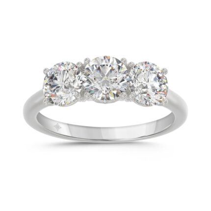 14K WHITE GOLD 2 1/4CT ROUND DIAMOND LADIES RING