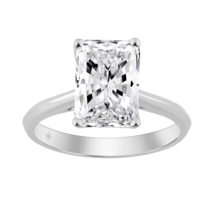 14K WHITE GOLD 3.00CT RADIANT DIAMOND LADIES SOLITAIRE RING