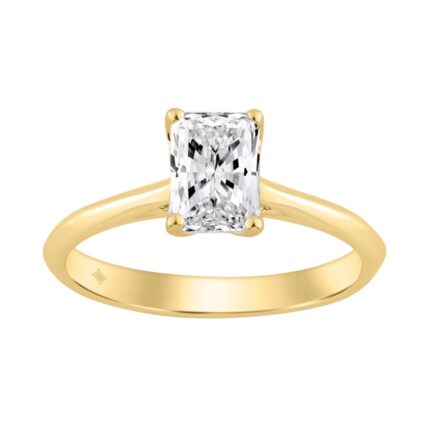 14K YELLOW GOLD 1.00CT RADIANT DIAMOND LADIES SOLITAIRE RING