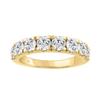 14K YELLOW GOLD 2.00CT ROUND DIAMOND LADIES BAND