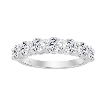 14K WHITE GOLD 2.00CT ROUND DIAMOND LADIES BAND