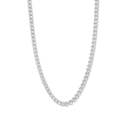 LADIES NECKLACE 1.50CT ROUND DIAMOND 14K WHITE GOLD