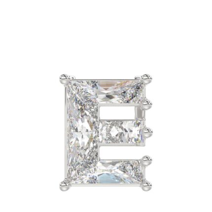 10K WHITE GOLD 1 1/2CT FANCY CUT ALPHABET DIAMOND LADIES PENDANT WITH CHAIN